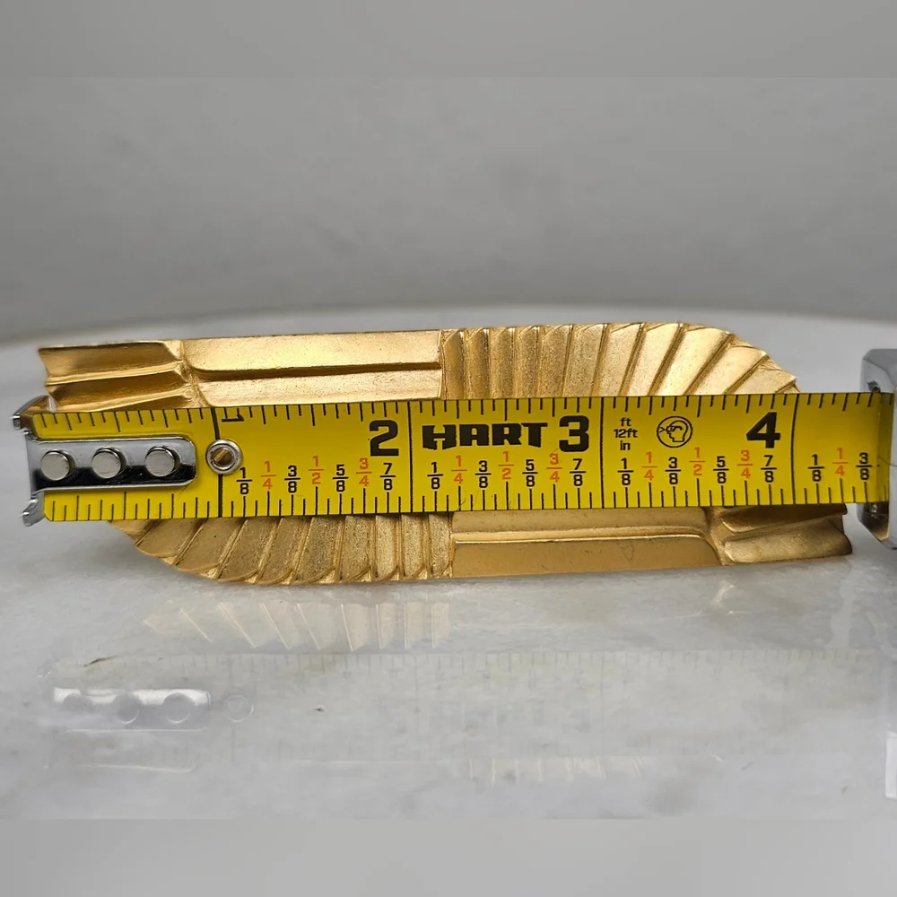 GINNIE JOHANSEN Vintage Gold Tone‎ Solid BELT BUCKLE - Picture 6 of 6